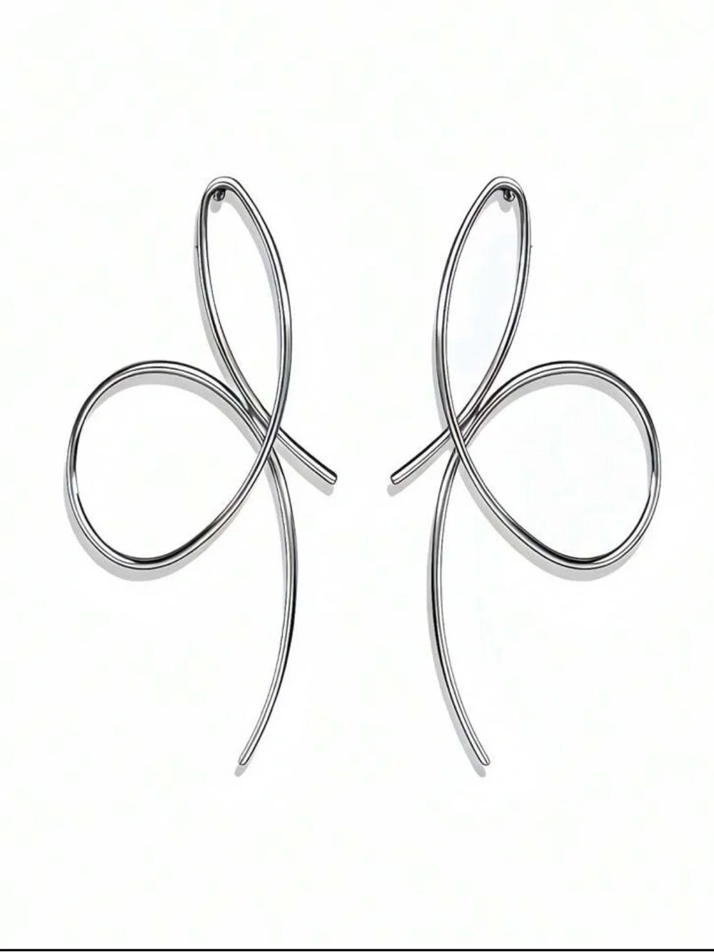 Silver Bow Earrings